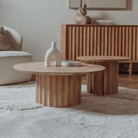 Tower Living Salontafel 'Crotone' Acaciahout, Set van 2 stuks - thumbnail