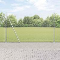 VidaXL Afrasteringspaal zilver 10 x 1,6 m (16 x 16 mm gaas) staal - thumbnail