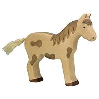Holztiger houten paard gevlekt - thumbnail