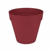Bloempot - Elho - Loft Urban Round - Wheels 50 - Rood - L 49 x B 48,5 x H 45 cm - Buiten - 100% gerecycled - thumbnail