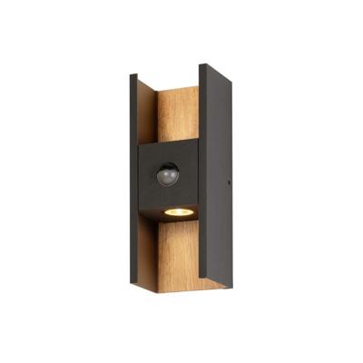 SLV WandspotFlatt antraciet met sensor - 1010107