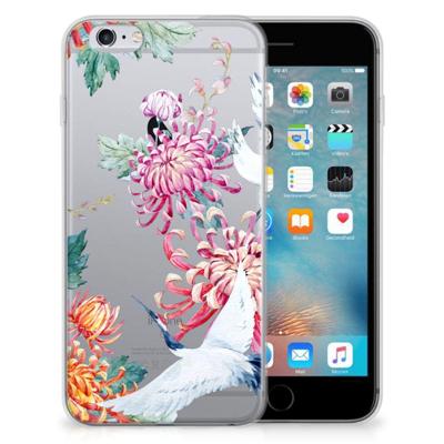 Apple iPhone 6 | 6s | TPU Hoesje | Bird Flowers