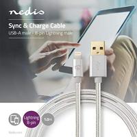 Nedis CCTB39300AL30 Data- En Oplaadkabel Apple Lightning 8-pins Male - Usb A Male 3,0 M Aluminium - thumbnail