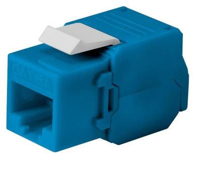 Monoprice Cat6A RJ-45 Toolless 180-graden Keystone, Blauw (115666)