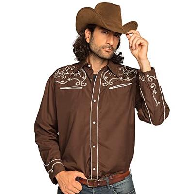Cowboy blouse Country bruin - thumbnail