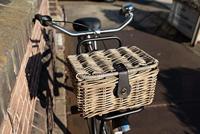 Rotan Fietsmand Junior Met Klep Naturel - thumbnail