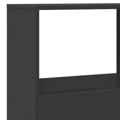 Kamerscherm 100x33x155,5 cm bewerkt hout zwart