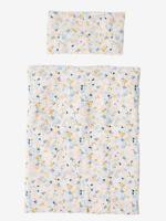 Deken + kussensloop pop van katoengaas roze - thumbnail