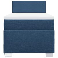 Boxspring met matras stof blauw 160x200 cm - thumbnail
