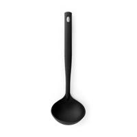 Brabantia keukenhulpen zwart nylon soeplepel - thumbnail
