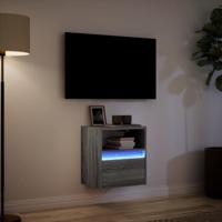 Tv-wandmeubel met LED-verlichting 41x31x45 cm grijs sonoma - thumbnail