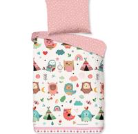 Good Morning Kinderdekbedovertrek "uilen in boho thema" - Multi - (140x200/220 cm) - Katoen - thumbnail