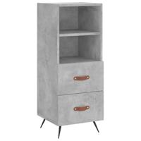 Dressoir 34,5x34x90 cm bewerkt hout betongrijs - thumbnail