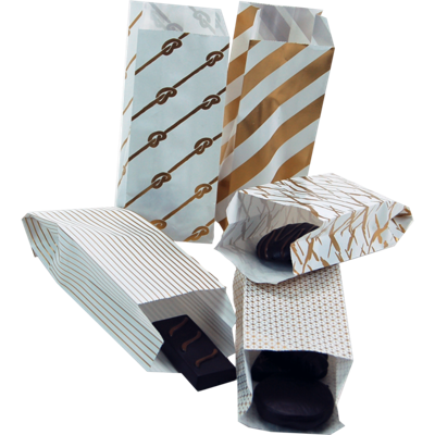 Zak | Geschenkzak | Papier | 22x7cm | wit/goud | 1000 stuks