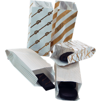Zak | Geschenkzak | Papier | 22x7cm | wit/goud | 1000 stuks - thumbnail