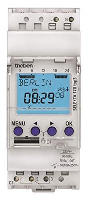 Theben 1700130 Schakelklok Digitaal Weekprogramma 2600 W IP20 Astro-functie