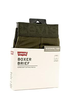 Levi's Boxershorts Melange WB Organic Cotton 2-pack Khaki-S