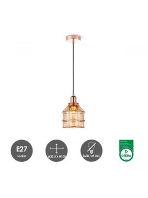 Besselink licht F410655-06 plafondverlichting Amber E27 LED A