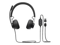Hoofdtelefoon met microfoon Logitech 981-000875 Zwart - thumbnail