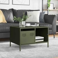 Salontafel 68,5x50x43,5 cm koudgewalst staal olijfgroen - thumbnail