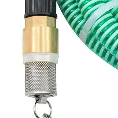 VidaXL Zuigslang met messing koppelingen 1,1&apos;&apos; 7 m pvc groen - thumbnail