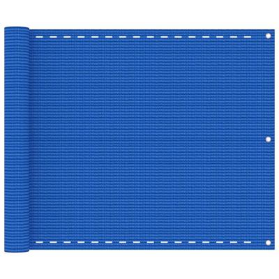 VidaXL Balkonscherm 75x500 cm hdpe blauw