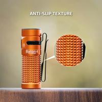 OLight Baton 4 (Orange) Zaklamp werkt op een accu 1300 lm - thumbnail