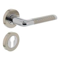 Intersteel Deurkruk Marion op rozet met profielcilinderrozetten - chroom/nikkel mat - thumbnail