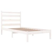Bedframe massief grenenhout wit 100x200 cm - thumbnail