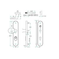 Knop/kruk paar TOP SKG*** rvs mat PC72 LS - thumbnail