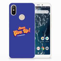 Xiaomi Mi A2 Siliconen hoesje met naam Never Give Up - thumbnail
