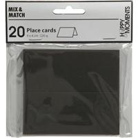 Creativ Company Naamkaarten, afm 9x4 cm, 220 gr, zwart, 20 stuk/ 1 doos - thumbnail