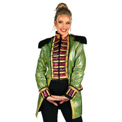 Damesjas Metalic Fiesta groen