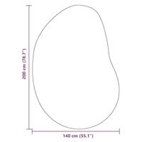 Tapijt Antraciet 140 x 200 cm Polyester - thumbnail