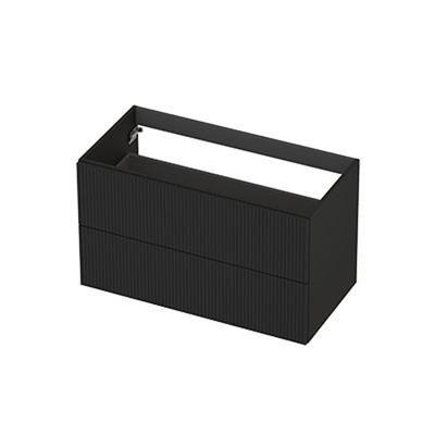 INK - Onderkast 2L Gelakt Gefreesd Tbv Greep - 900x450x520 Mm - Mat Zwart