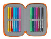 Dubbele etui Valencia Basket M854 Blauw Oranje 12.5 x 19.5 x 4 cm (28 Onderdelen) - thumbnail