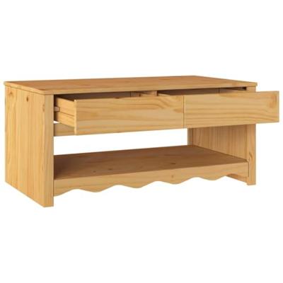 Salontafel Drammen Eiken 99 x 55 x 45 cm Massief grenenhout