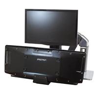 Ergotron WorkFit-A Monitor-tafelbeugel 1-voudig 25,4 cm (10) - 61 cm (24) Zwart, Aluminium (gepolijst) In hoogte verstelbaar, Toetsenbordhouder, Kantelbaar, - thumbnail