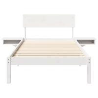 Bedframe met nachttafels Wit 80 x 200 cm Massief grenenhout - thumbnail