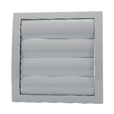 Kunststof Overdrukrooster Met Vliegengaas, Aansluiting 125mm - Grijs