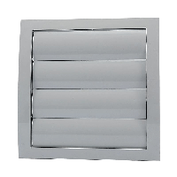 Kunststof Overdrukrooster Met Vliegengaas, Aansluiting 125mm - Grijs - thumbnail