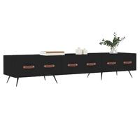 Tv-meubel 150x36x30 cm bewerkt hout zwart - thumbnail
