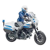bruder bworld Scrambler Ducati Politiemotor modelvoertuig - thumbnail