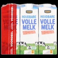Jumbo Houdbare Volle Melk Voordeelverpakking 6 x 1 L - thumbnail