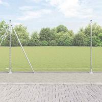 VidaXL Afrasteringspaal zilver 10 x 1,6 m (13 mm gaas) staal - thumbnail