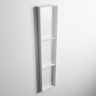 MONDIAZ EASY Nis 149,5x29,5cm in solid surface kleur Clay | Talc. 3 vakken geschikt voor in- of opbouw MONDIAZ EASY Nis 149,5x29,5cm in solid surface kleur Clay | Talc. 3 vakken geschikt voor in- of opbouw