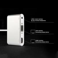 Micro USB naar HDMI + VGA HDTV Converter Digitale AV Adapter P27 Metalen behuizing Powered via EZCast ondersteunt iOS / Android / Windows Systemen - thumbnail