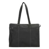 Hide & Stitches Idaho Laptopbag 15,6 inch-Black - thumbnail