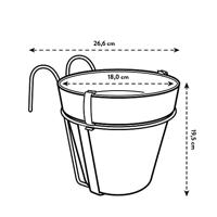 Elho loft urban easy hanger enkelbalkon pothouder antraciet - thumbnail
