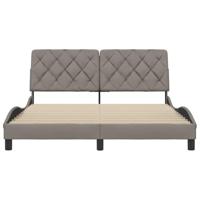 Bedframe zonder matras stof taupe 160x200 cm - thumbnail